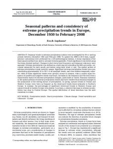 Seasonal patterns and consistency of extreme precipitation trends in ...