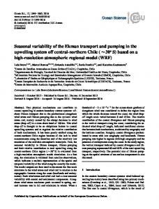 Seasonal variability of the Ekman transport and pumping in the