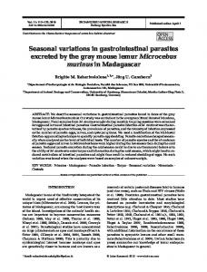 Seasonal variations in gastrointestinal parasites ... - Inter Research
