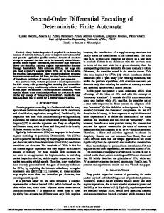 Second-Order Differential Encoding of Deterministic Finite Automata