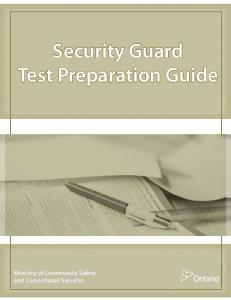 Security Guard Test Preparation Guide