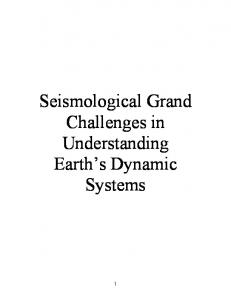 Seismological Grand Challenges in Understanding Earth's Dynamic ...