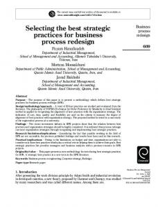 Selecting the best strategic practices for business ... - Semantic Scholar