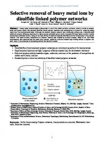 Selective removal of heavy metal ions by disulfide