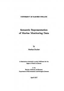 Semantic Representation of Marine Monitoring Data - UEF Electronic ...