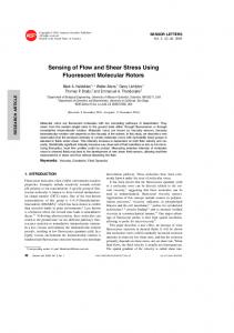 Sensing of Flow and Shear Stress Using ... - Theodorakis Group