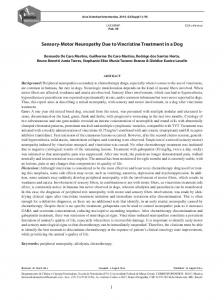 Sensory-Motor Neuropathy Due to Vincristine ... - Semantic Scholar