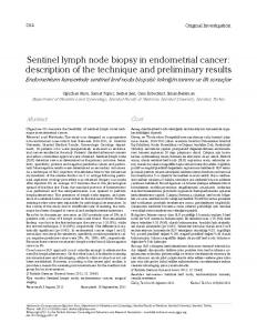 Sentinel lymph node biopsy in endometrial cancer - Semantic Scholar