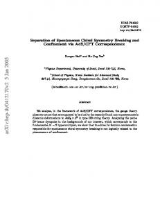 Separation of Spontaneous Chiral Symmetry Breaking and ...