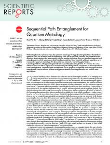 Sequential Path Entanglement for Quantum