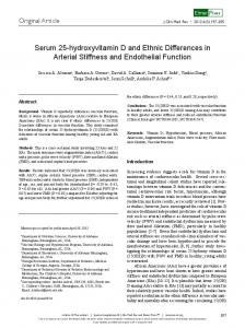 Serum 25-hydroxyvitamin D and Ethnic Differences in ... - ScienceOpen