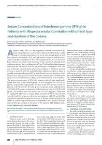serum Concentrations of interferon-gamma (iFn-g) in patients with ...
