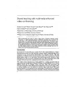 Shared teaching with multimedia-enhanced video-conferencing