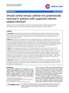 Should central venous catheter be systematically