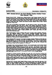 SIARAN PERS WWF, Pemkab Samosir dan Bank ... - WWF Indonesia