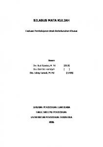 SILABUS EVALUASI PEMBELAJARAN ABK - File UPI - Universitas ...