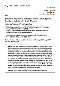 Simulation Research on an Electric Vehicle Chassis System ... - MDPI