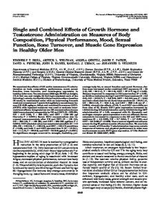 Single and Combined Effects of Growth Hormone and Testosterone