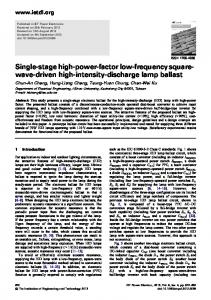 Single-stage high-power-factor low-frequency square - IEEE Xplore
