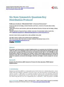 Six-State Symmetric Quantum Key Distribution Protocol