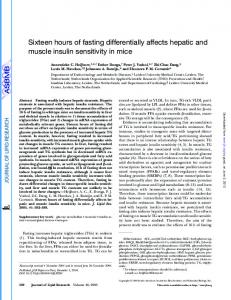 Sixteen hours of fasting differentially affects hepatic