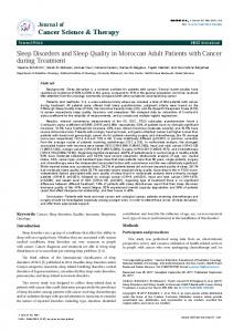 Sleep Disorders and Sleep Quality in Moroccan ... - Semantic Scholar