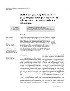 Sloth biology: an update on their physiological ecology ... - SciELO