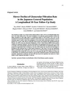 Slower Decline of Glomerular Filtration Rate in the Japanese ... - Nature