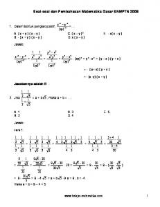 Soal-soal dan Pembahasan Matematika Dasar SNMPTN 2008.pdf