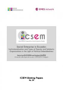 Social Enterprise in Ecuador