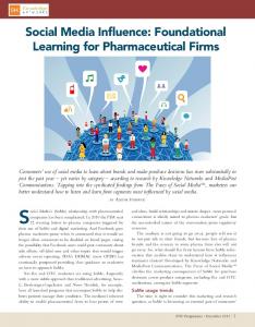 Social Media Influence: Foundational Learning for Pharmaceutical ...