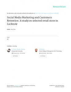 Social Media Marketing and Customers Retention: A ...