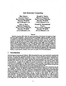 Soft Molecular Computing