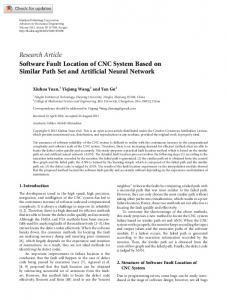 Software Fault Location of CNC System Based on ... - SAGE Journals