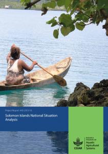 Solomon Islands National Situation Analysis - Aquatic Commons