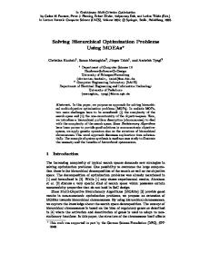 Solving Hierarchical Optimization Problems Using ... - Semantic Scholar