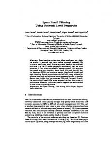 Spam Email Filtering Using Network-Level ... - Semantic Scholar