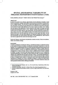 spatial and seasonal variability of thalassia testudinum in ... - Core
