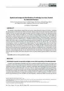 Spatial and temporal distribution of enthalpy in aviary heated by