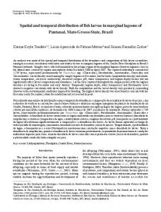 Spatial and temporal distribution of fish larvae in marginal ... - SciELO