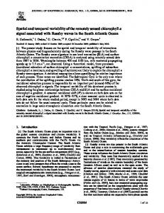 Spatial and temporal variability of the remotely ... - Wiley Online Library