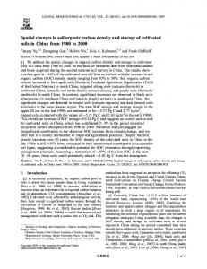 Spatial changes in soil organic carbon density and storage of