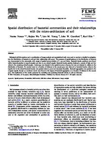 Spatial distribution of bacterial communities and their