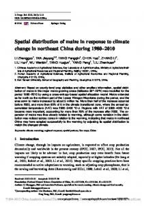 Spatial distribution of maize in response to climate ... - Springer Link