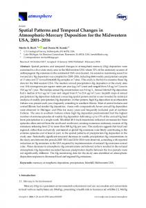 Spatial Patterns and Temporal Changes in Atmospheric-Mercury ...