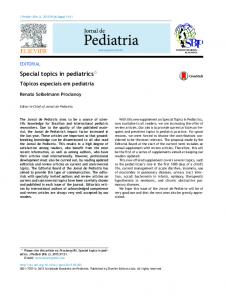 Special topics in pediatrics - Scielo.br