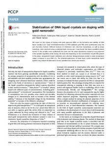 Stabilization of DNA liquid crystals on doping with gold nanorods