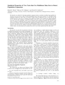 Statistical Properties of Two Tests that Use Multilocus ... - Reich Lab