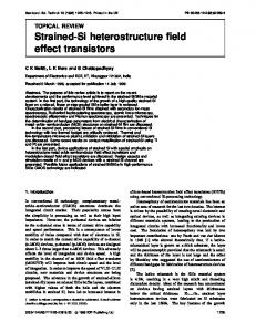 Strained-Si heterostructure field effect transistors