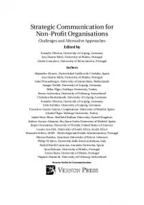 Strategic Communication for Non-Profit Organisations - Vernon Press
